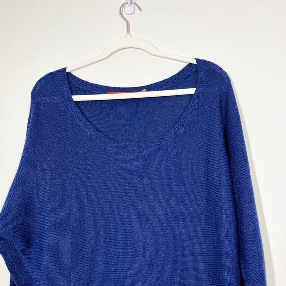 Feel the Piece Alpaca Blend Women’s Pullover Sweater Sz O/S Blue Dolmen Sleeves - Picture 4 of 10